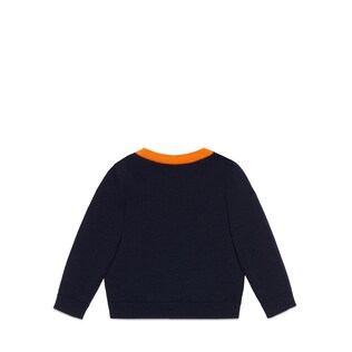Pull pour bébé en laine mérinos avec jacquard abeilles et étoiles