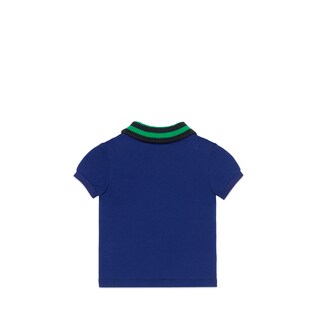 Polo con motivo api e stelle ricamato