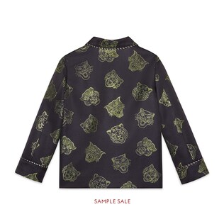 Chaqueta Infantil con Jacquard de Cabezas Felinas de Lúrex