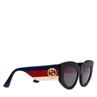 Occhiali da sole cat eye oversize in acetato