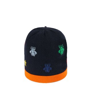 Baby bees and stars wool knit hat