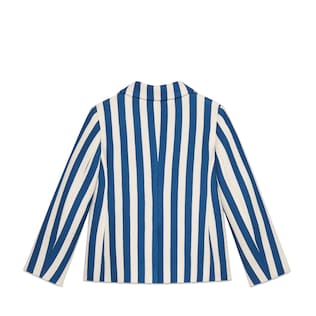 Giacca in cotone rigato con stemma