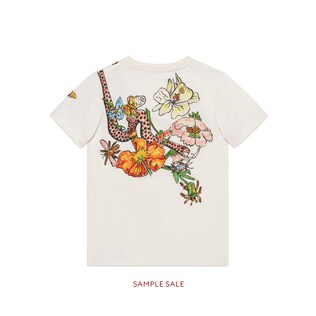 Kinder T-Shirt mit Gucci und Flora Snake-Print