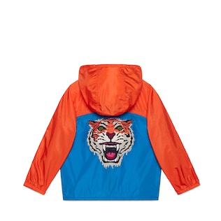 Giacca in nylon con tigre
