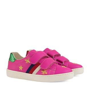 Zapatilla Deportiva Infantil de Piel con Abejas y Estrellas