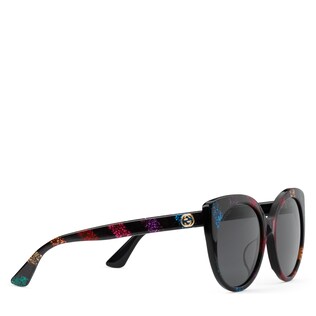 Specialized fit cat eye glitter acetate sunglasses