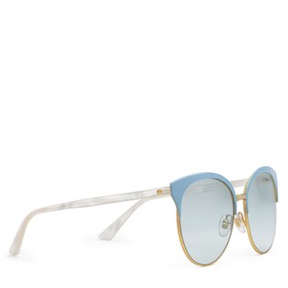 Specialized fit round-frame metal sunglasses