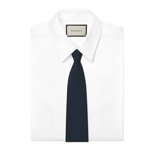 グッチ ストライプ ワイド コットン シルク ネクタイ