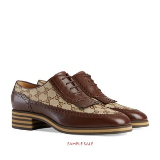 Leather and GG brogue shoe
