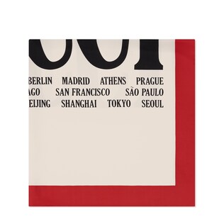 Gucci Cities print silk scarf