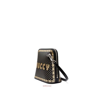 Mini-Schultertasche mit Guccy-Print