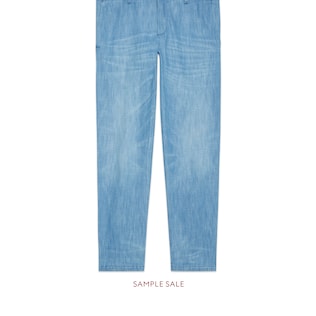 Pantalon chino en jean délavé