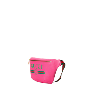 Gucci Print leather belt bag