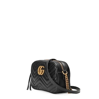 Kleine GG Marmont Schultertasche aus Matelassé