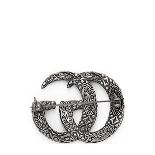 Broche Double G en émail