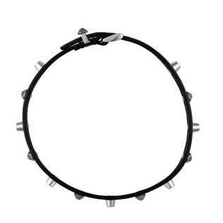 Leather necklace with feline heads