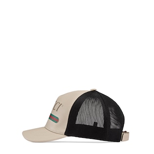 Gucci Print leather baseball hat
