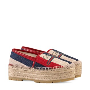Gucci logo Sylvie platform espadrille
