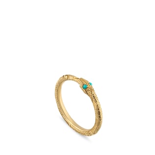 Ouroboros ring in gold