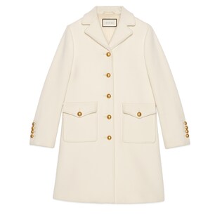 Wool coat with Double G