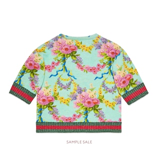 Children's flower garlands print sweatshirt