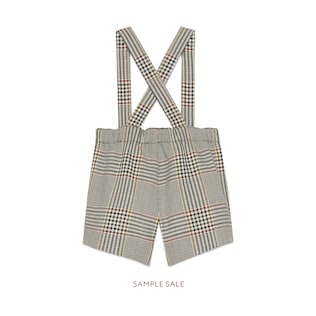 Baby retro check wool overall