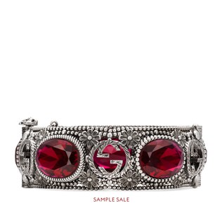 Silver bracelet with Interlocking G motif