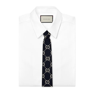 Children's GG wool silk tie