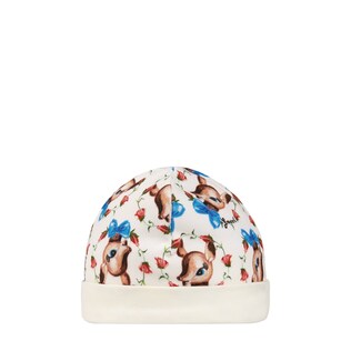 Cappello in cotone con stampa cerbiatti