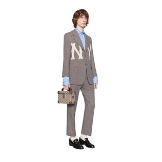 Jacke aus Wolle mit NY-Yankees-Patch