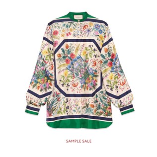 Camisa de Seda con Estampado Floral