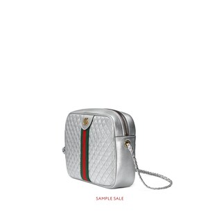 Laminated leather small shoulder bag