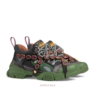 Flashtrek sneaker with removable crystals