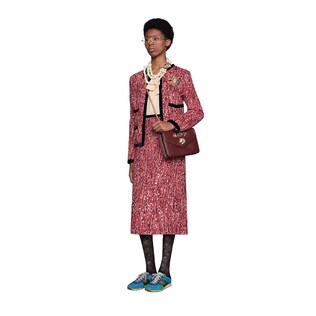 Gonna in tweed con paillette