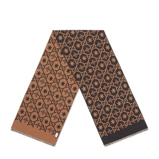 Bees and stars GG jacquard scarf