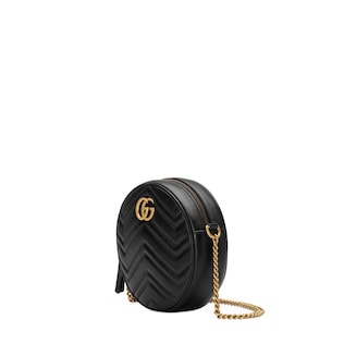Runde GG Marmont Mini-Schultertasche