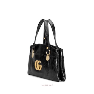 Arli large python top handle bag