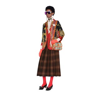 Silk jacket with flowers and tassels