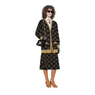 Wool cardigan with GG motif