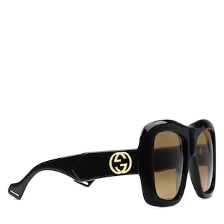 Sonnenbrille mit extragroßem, quadratischem Rahmen