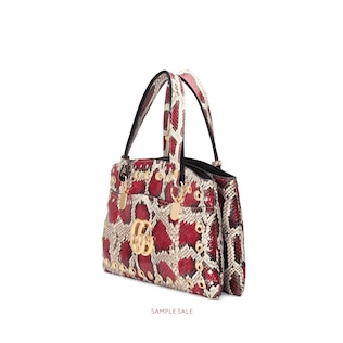 Arli large python top handle bag