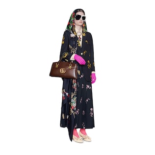 Chemise en soie à motif fleuri