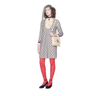 Robe courte en macramé GG