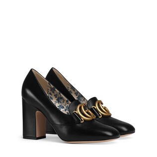 Escarpins en cuir avec Double G