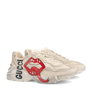 Rhyton sneaker with mouth print