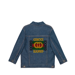 〔チルドレンズ〕GUCCI ロゴ デニム ジャケット