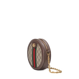 Runde Ophidia Mini-Schultertasche mit GG
