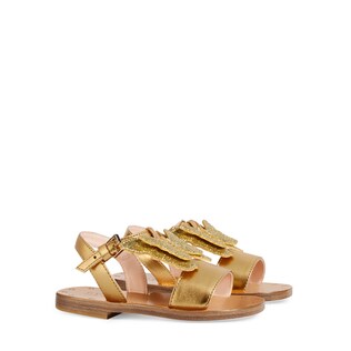 Toddler leather sandal with butterfly