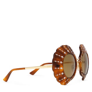 Limited Edition round sunglasses with crystals