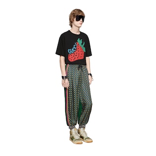 T-shirt with Gucci Strawberry print